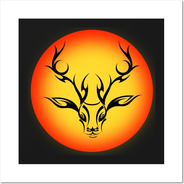 Stag Silhouette Wall Art by CreativeByDesign